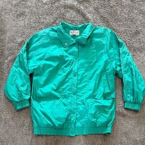 Vintage women’s Spencer Douglas Lightweight Teal Windbreaker Jacket